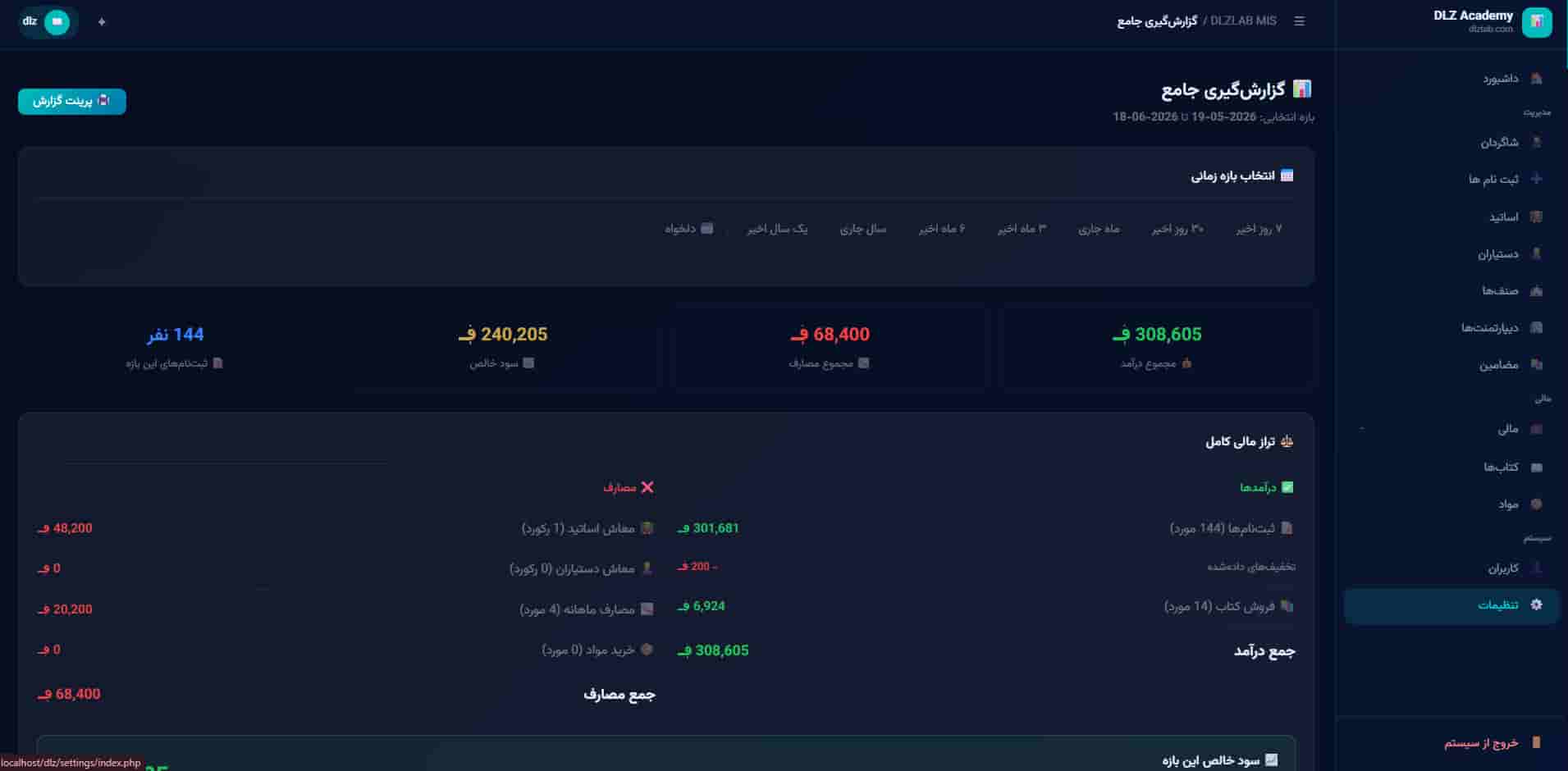 DLZLab MIS screenshot